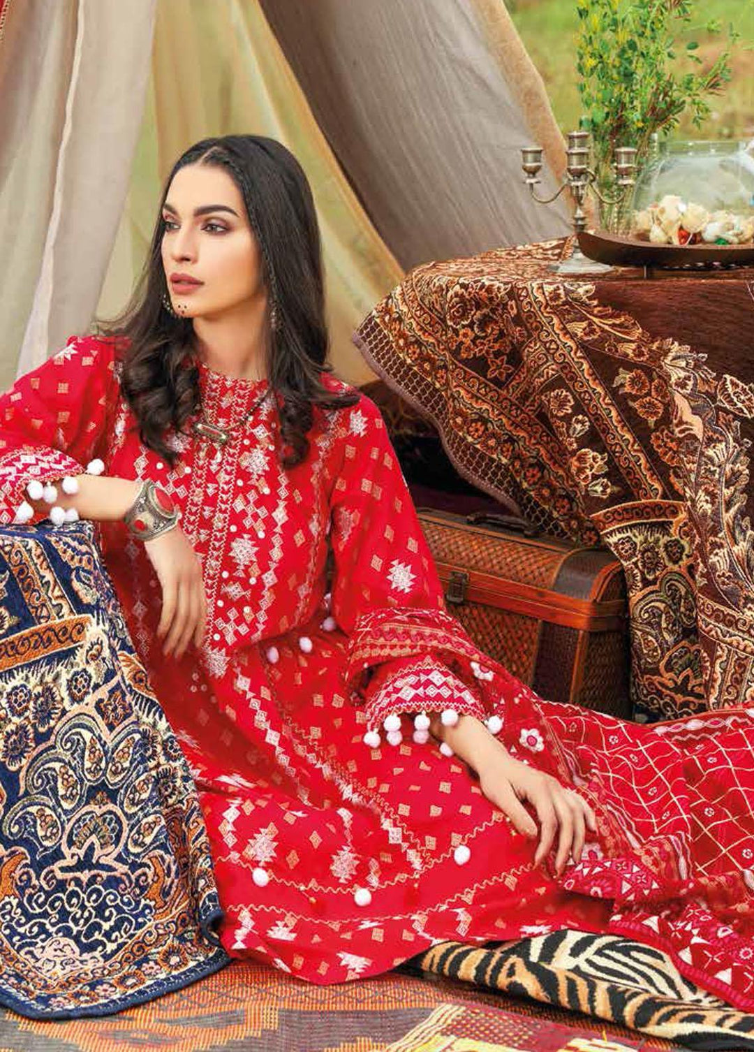Gul Ahmed Embroidered Lawn Suits Unstitched 3 Piece GA22SB CL-1303 - Summer Collection