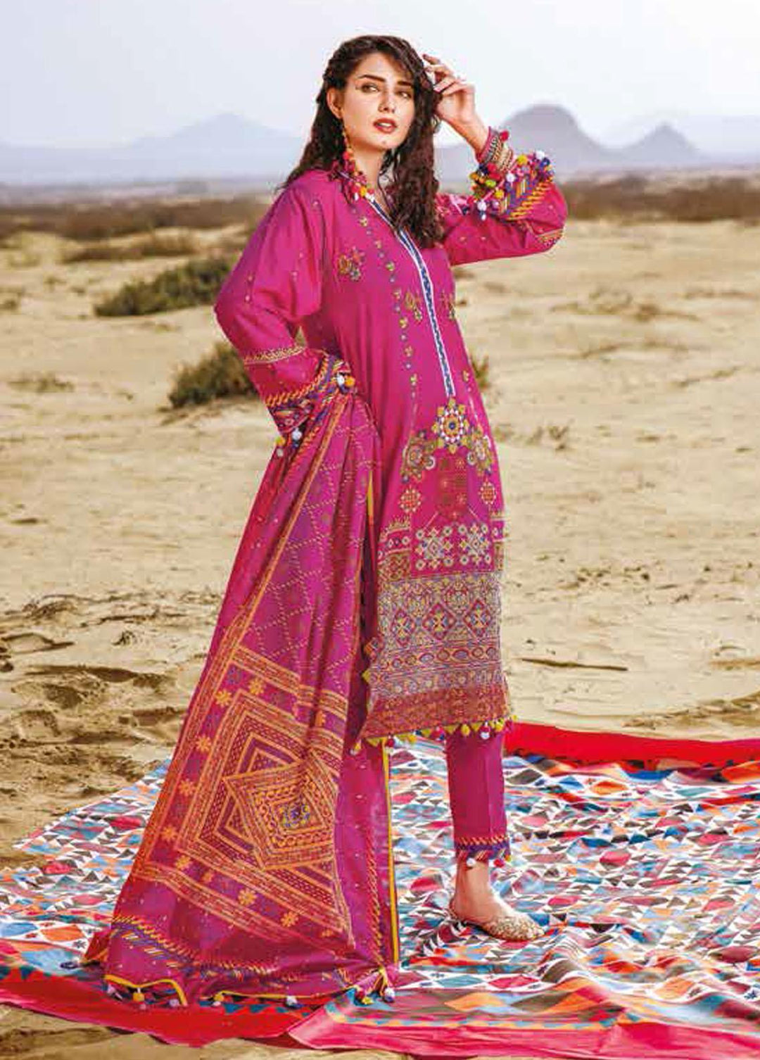 Gul Ahmed Embroidered Lawn Suits Unstitched 3 Piece GA22SB CL-1318 - Summer Collection