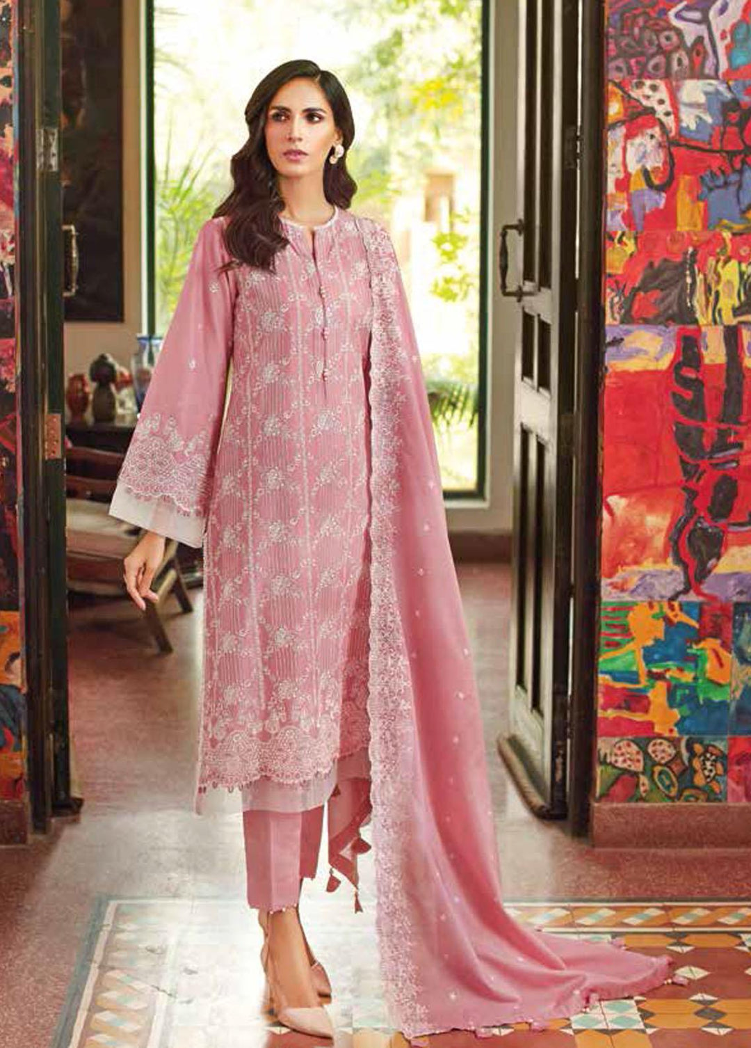 Gul Ahmed Embroidered Lawn Suits Unstitched 3 Piece GA22SB CL-22010 - Summer Collection