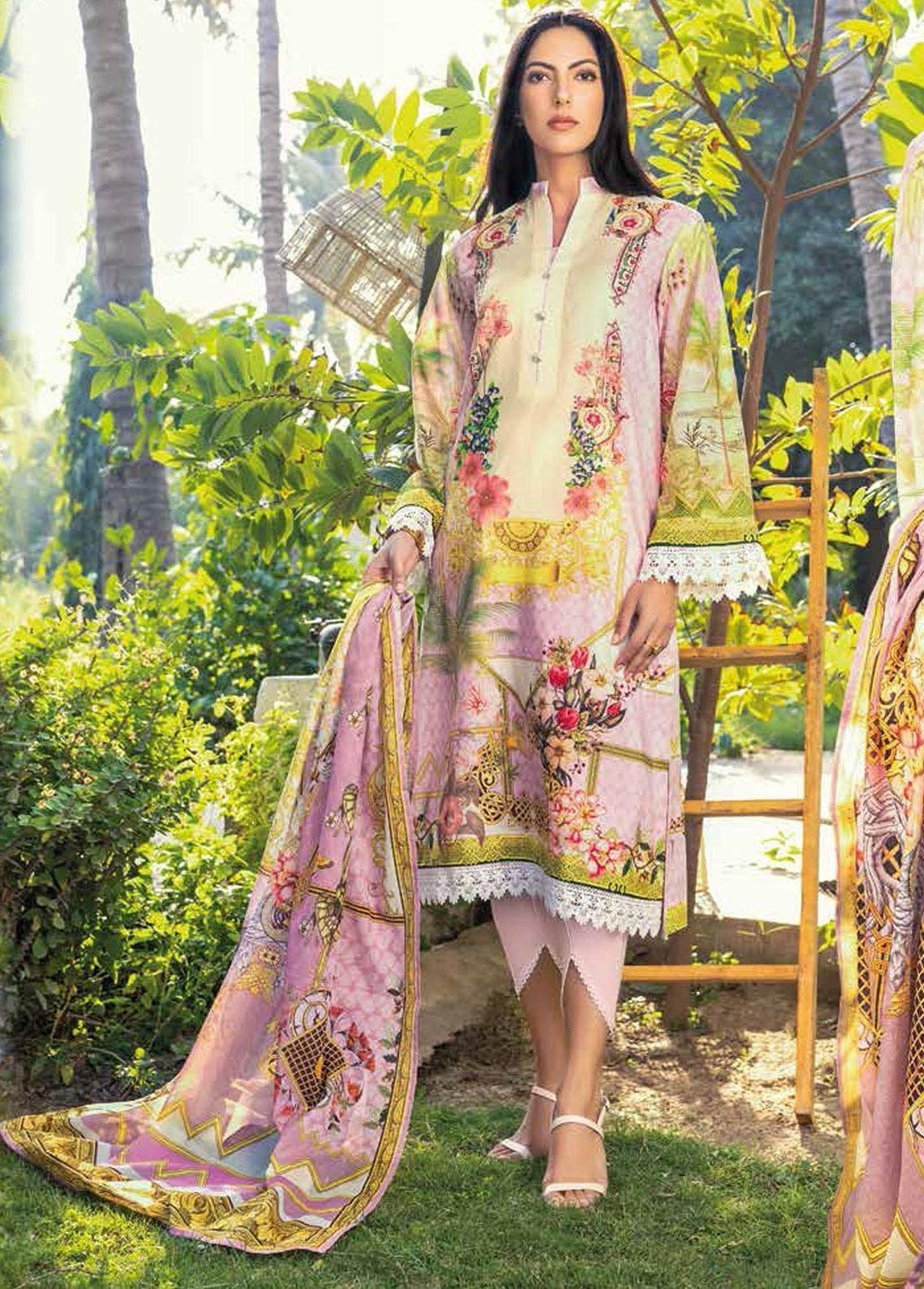 Gul Ahmed Printed Lawn Suits Unstitched 3 Piece GA22SB CL-22077 B - Summer Collection