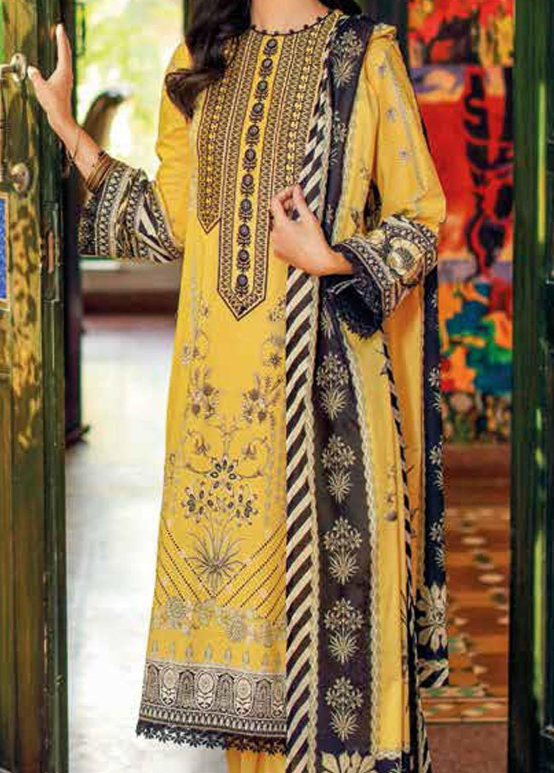 Gul Ahmed Embroidered Lawn Suits Unstitched 3 Piece GA22SB CL-22108 - Summer Collection
