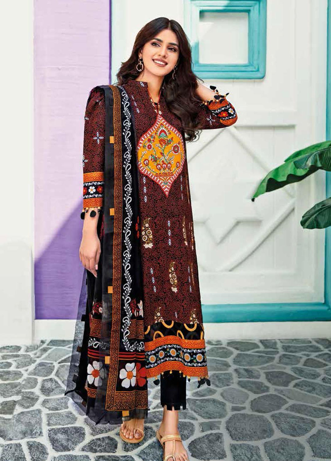 Gul Ahmed Embroidered Lawn Suits Unstitched 3 Piece GA22SB CL-22156 B - Summer Collection