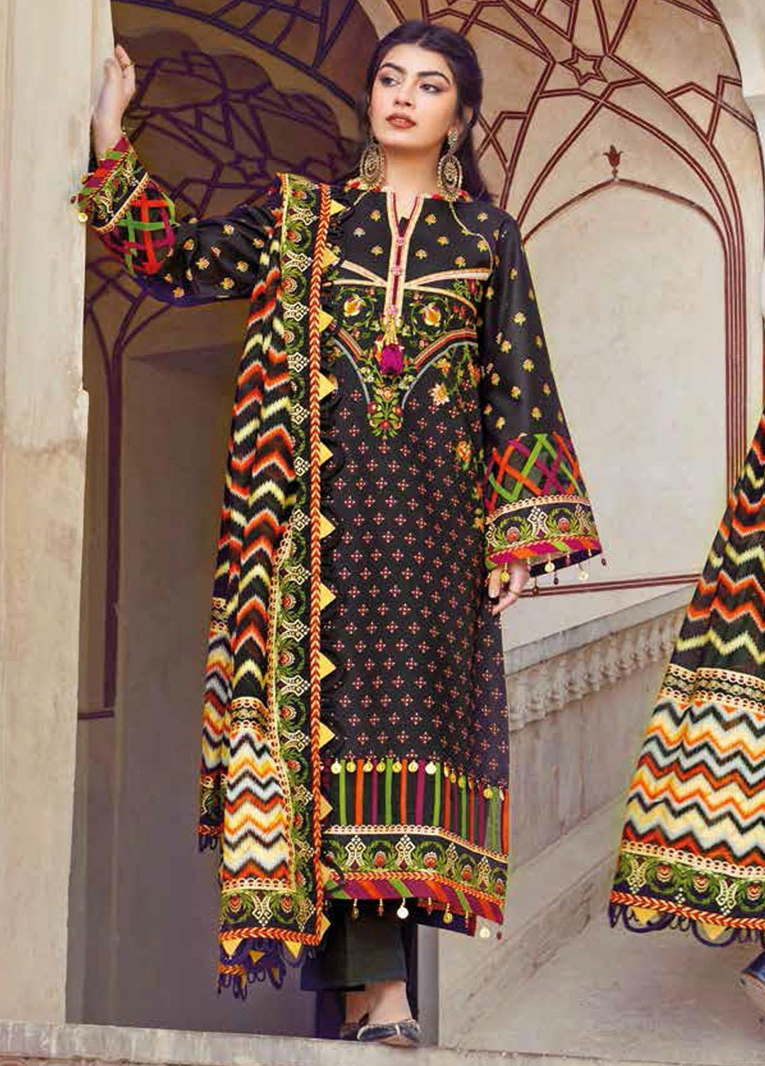 Gul Ahmed Printed Lawn Suits Unstitched 3 Piece GA22SB CL-22214 - Summer Collection