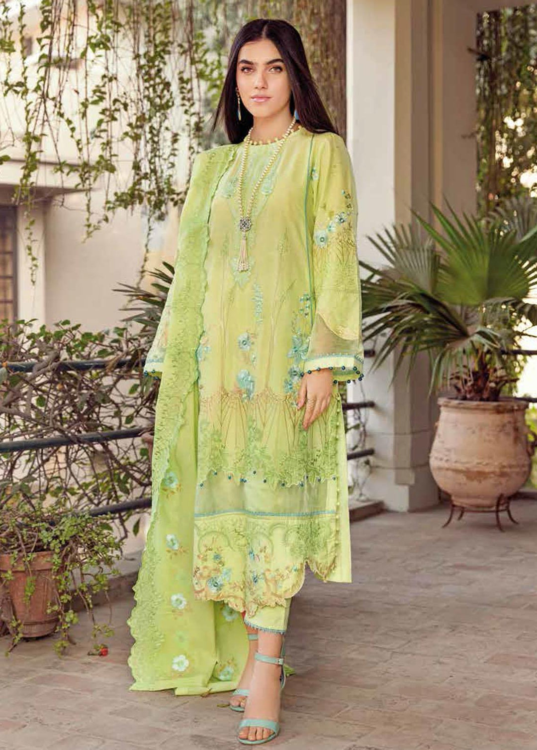 Gul Ahmed Embroidered Lawn Suits Unstitched 3 Piece GA22SB DN-22021 - Summer Collection
