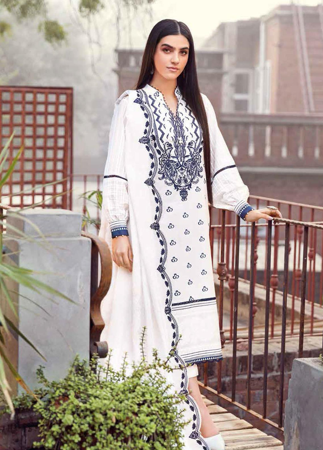 Gul Ahmed Embroidered Lawn Suits Unstitched 3 Piece GA22SB DN-22024 - Summer Collection