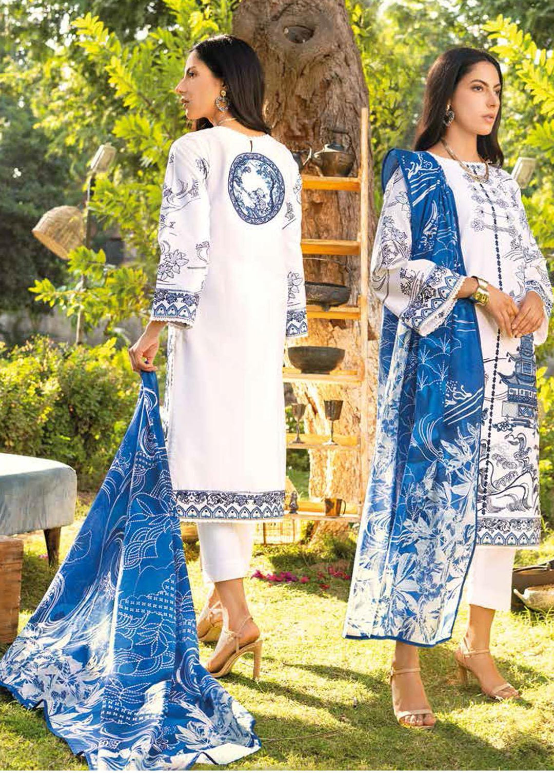 Gul Ahmed Embroidered Lawn Suits Unstitched 3 Piece GA22SB DN-22031 - Summer Collection