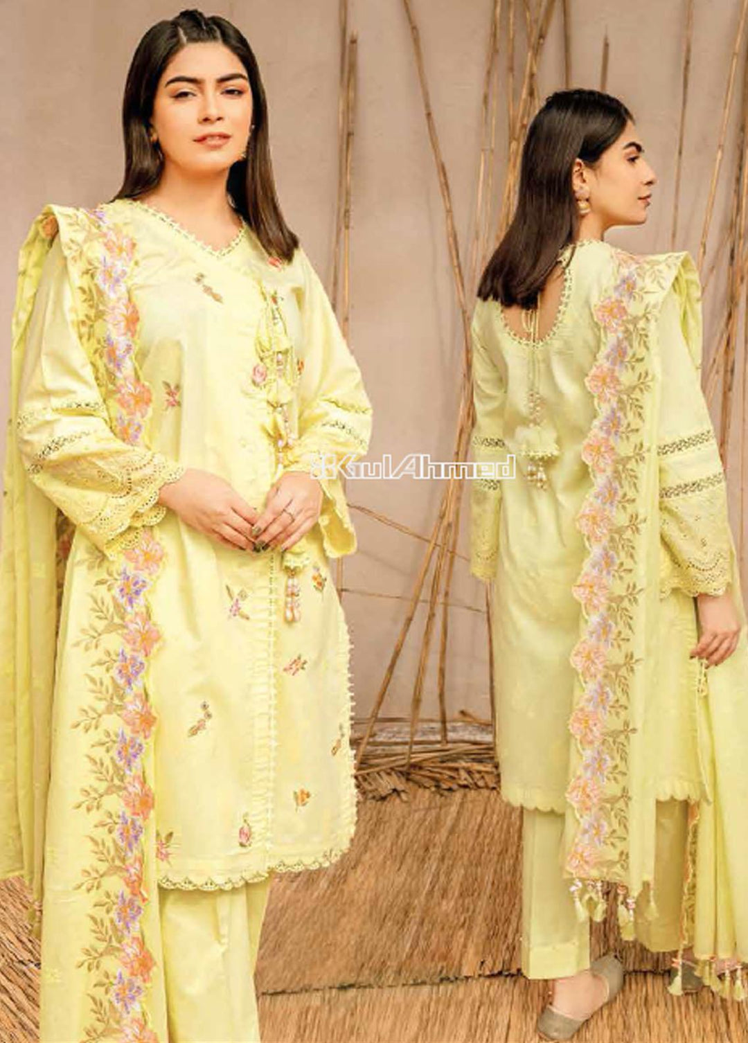 Gul Ahmed Embroidered Lawn Suits Unstitched 3 Piece GA22SB DN-22036 - Summer Collection