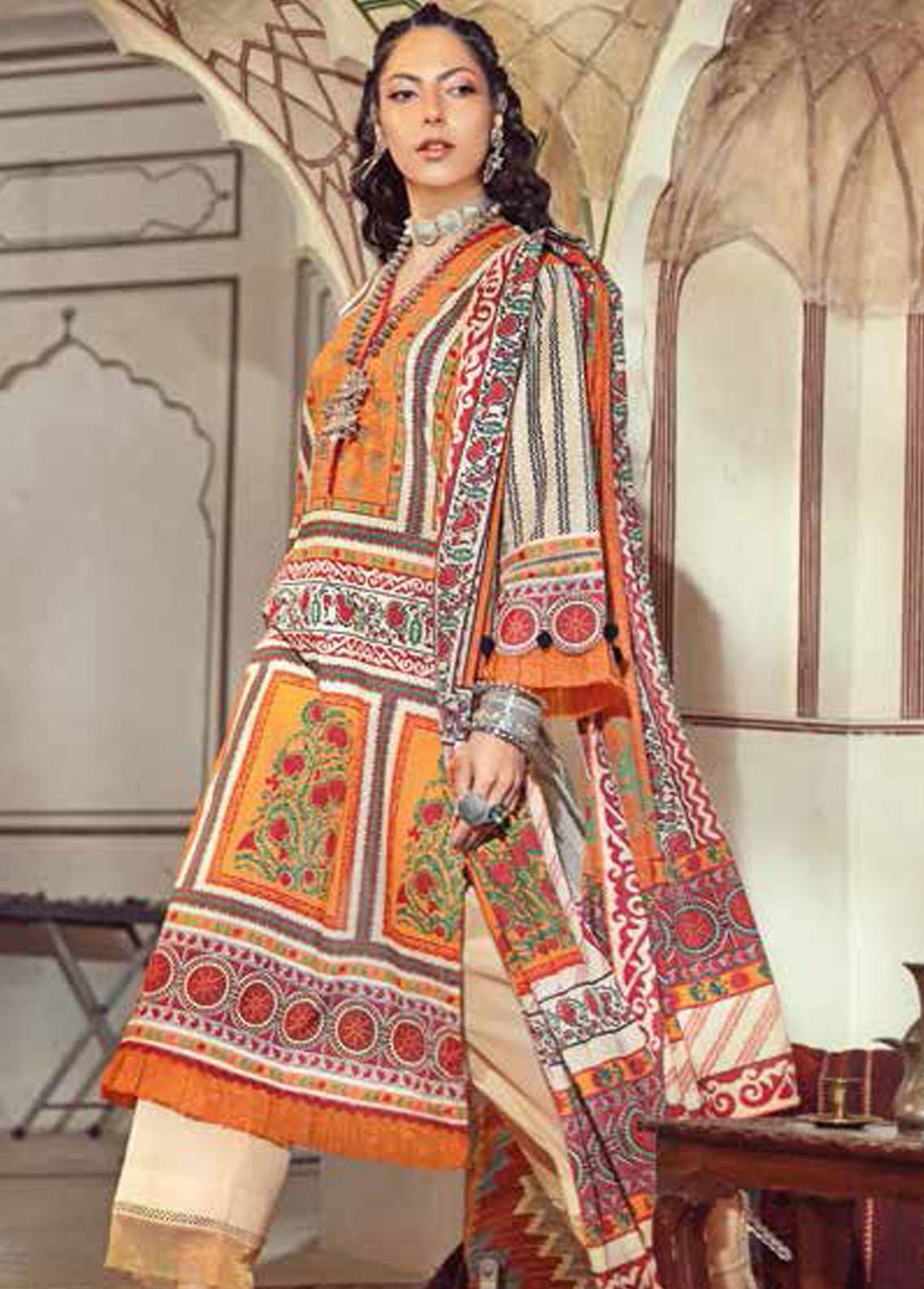 Gul Ahmed Printed Lawn Suits Unstitched 3 Piece GA22SB DN-22054 - Summer Collection