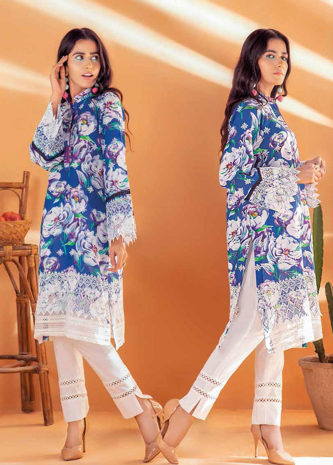 Gul Ahmed Embroidered Lawn Suits Unstitched 2 Piece GA22SB TL-12007 - Summer Collection