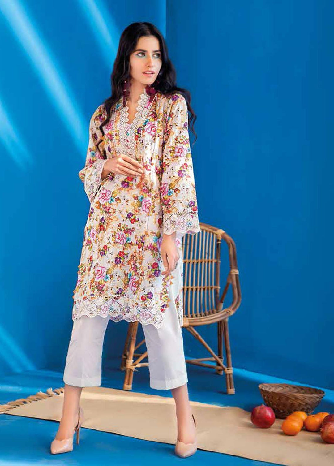 Gul Ahmed Embroidered Lawn Suits Unstitched 2 Piece GA22SB TL-12009 - Summer Collection