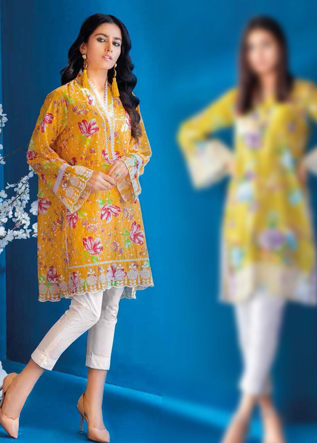 Gul Ahmed Embroidered Lawn Suits Unstitched 2 Piece GA22SB TL-12012 - Summer Collection