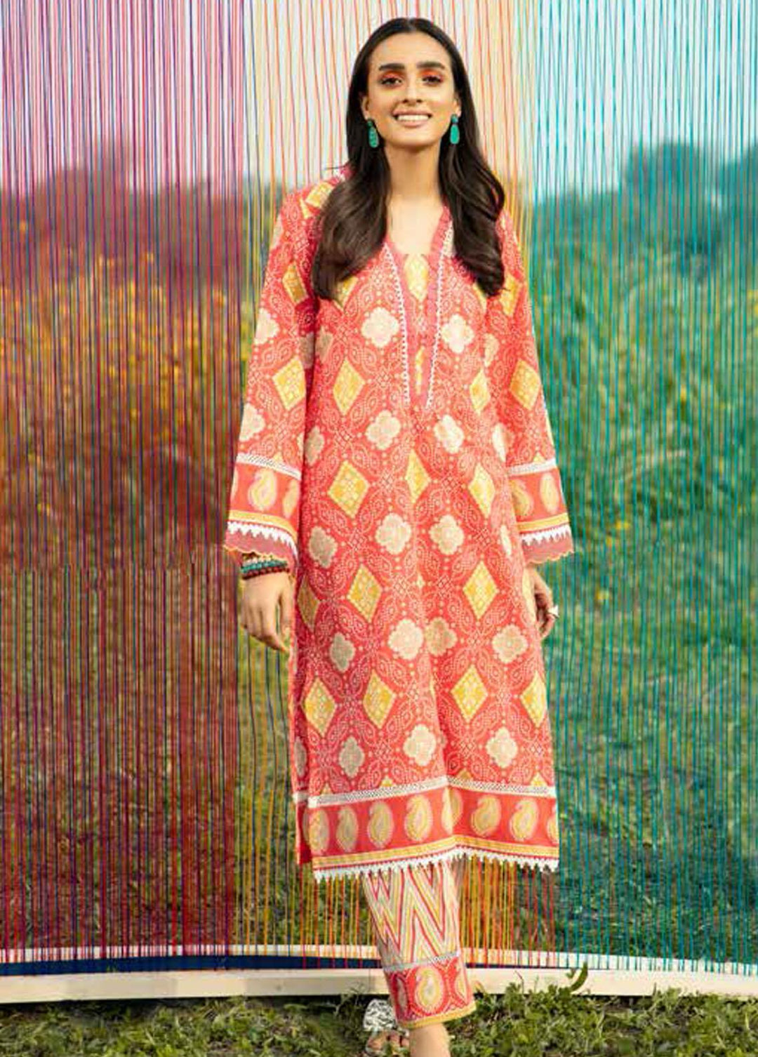 Gul Ahmed Printed Lawn Suits Unstitched 2 Piece GA22SB TL-22009 A - Summer Collection