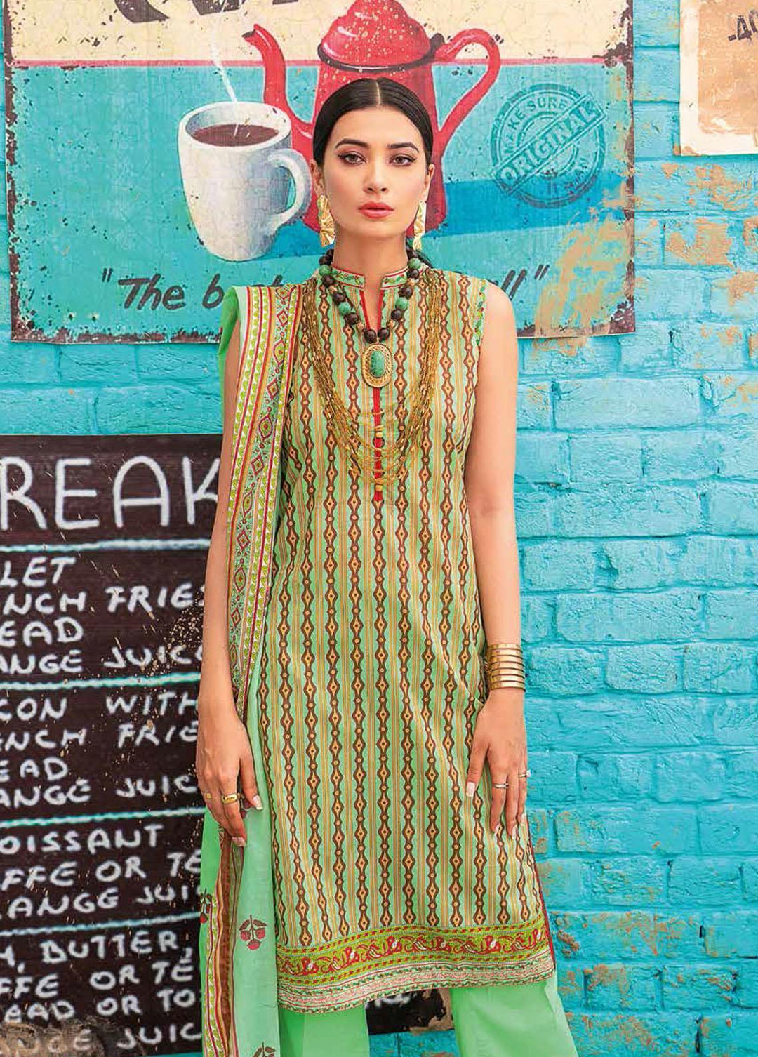Gul Ahmed Printed Lawn Suits Unstitched 2 Piece GA22SB TL-312 B - Summer Collection