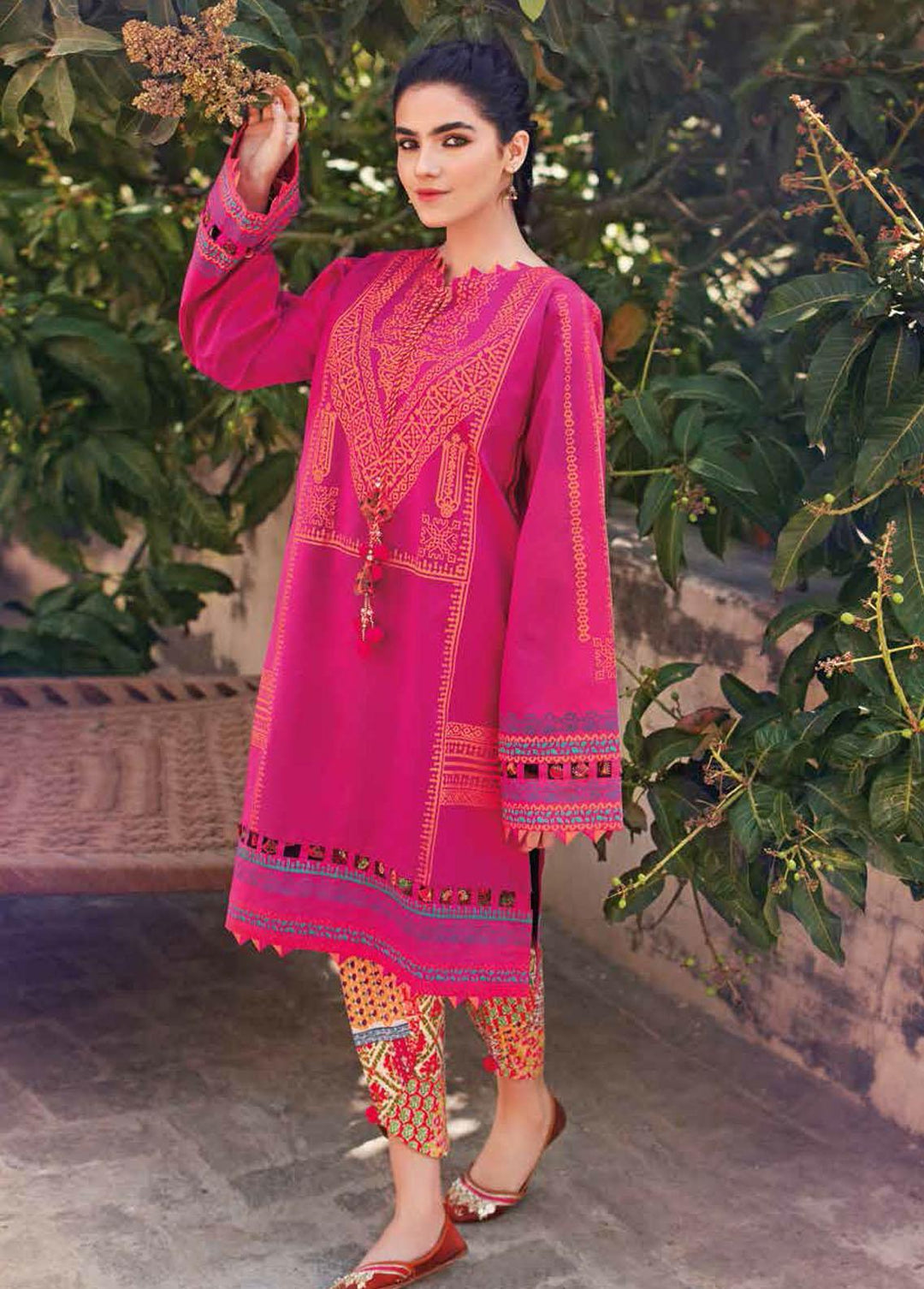 Gul Ahmed Printed Lawn Suits Unstitched 2 Piece GA22SB TL-374 - Summer Collection