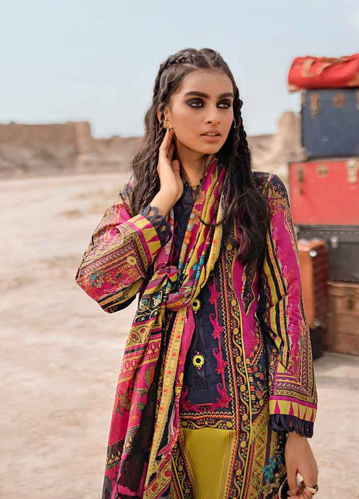 Gul Ahmed Embroidered Corduroy Suits Unstitched 3 Piece GA21WK CD-12005 - Winter Collection