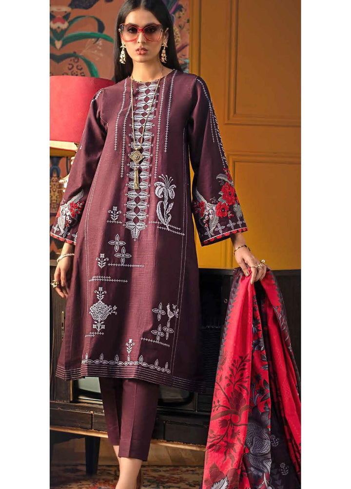 Gul Ahmed Embroidered Khaddar Suits Unstitched 3 Piece GA21WK K-12013 - Winter Collection