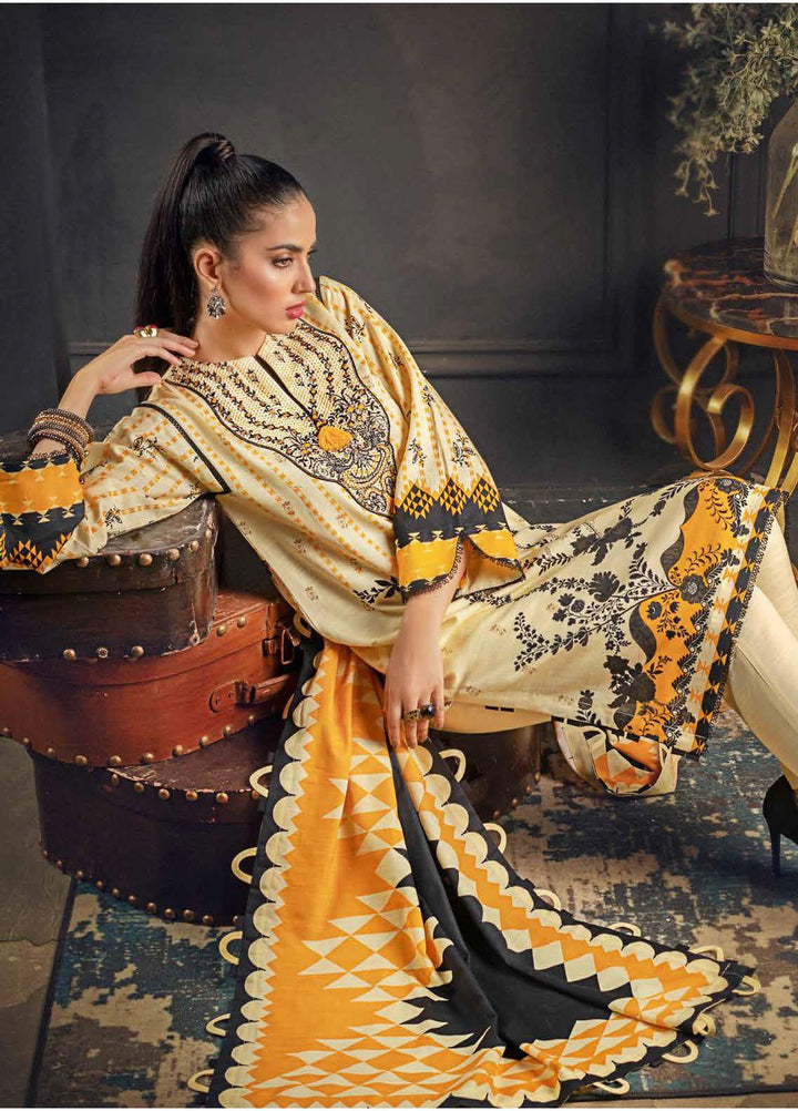 Gul Ahmed Embroidered Khaddar Suits Unstitched 3 Piece GA21WK K-12016 - Winter Collection