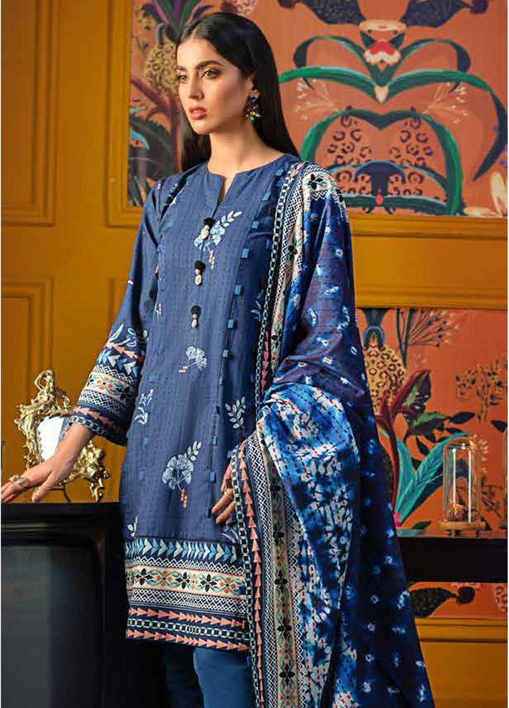 Gul Ahmed Printed Khaddar Suits Unstitched 3 Piece GA21WK K-12038B - Winter Collection
