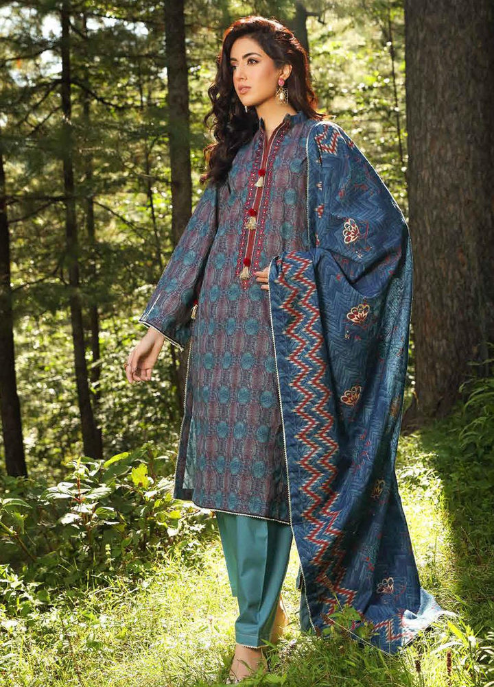 Gul Ahmed Embroidered Khaddar Suits Unstitched 2 Piece GA21WK TK-12004 - Winter Collection
