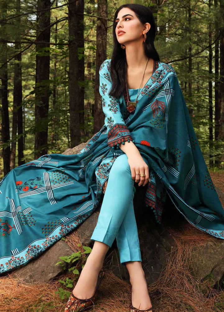 Gul Ahmed Printed Khaddar Suits Unstitched 2 Piece GA21WK TK-12010A - Winter Collection