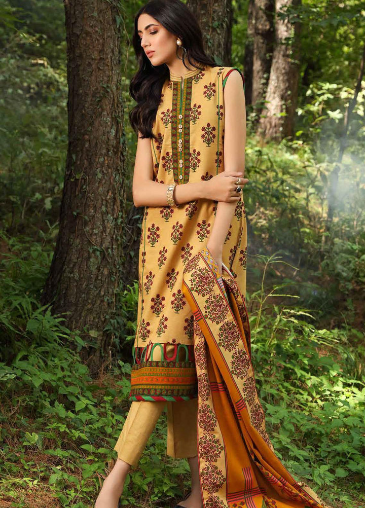 Gul Ahmed Printed Khaddar Suits Unstitched 2 Piece GA21WK TK-12010B - Winter Collection