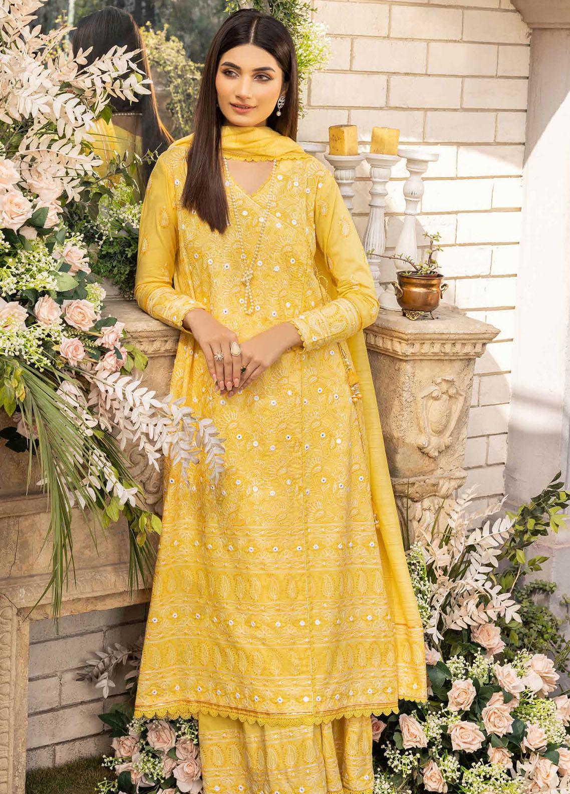 Gul Ahmed Embroidered Lawn Suits Unstitched 3 Piece GA23F FE-32089 - Festive Collection main image 0