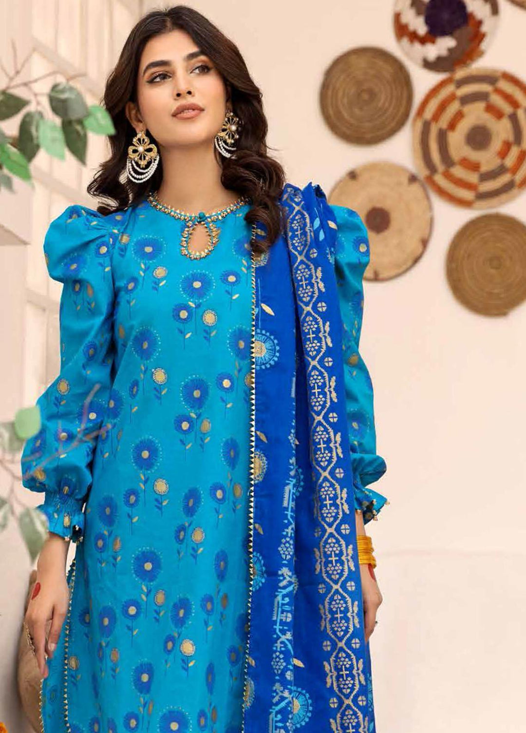 Gul Ahmed Printed Lawn Suits Unstitched 3 Piece GA23F CL-32420 - Festive Collection