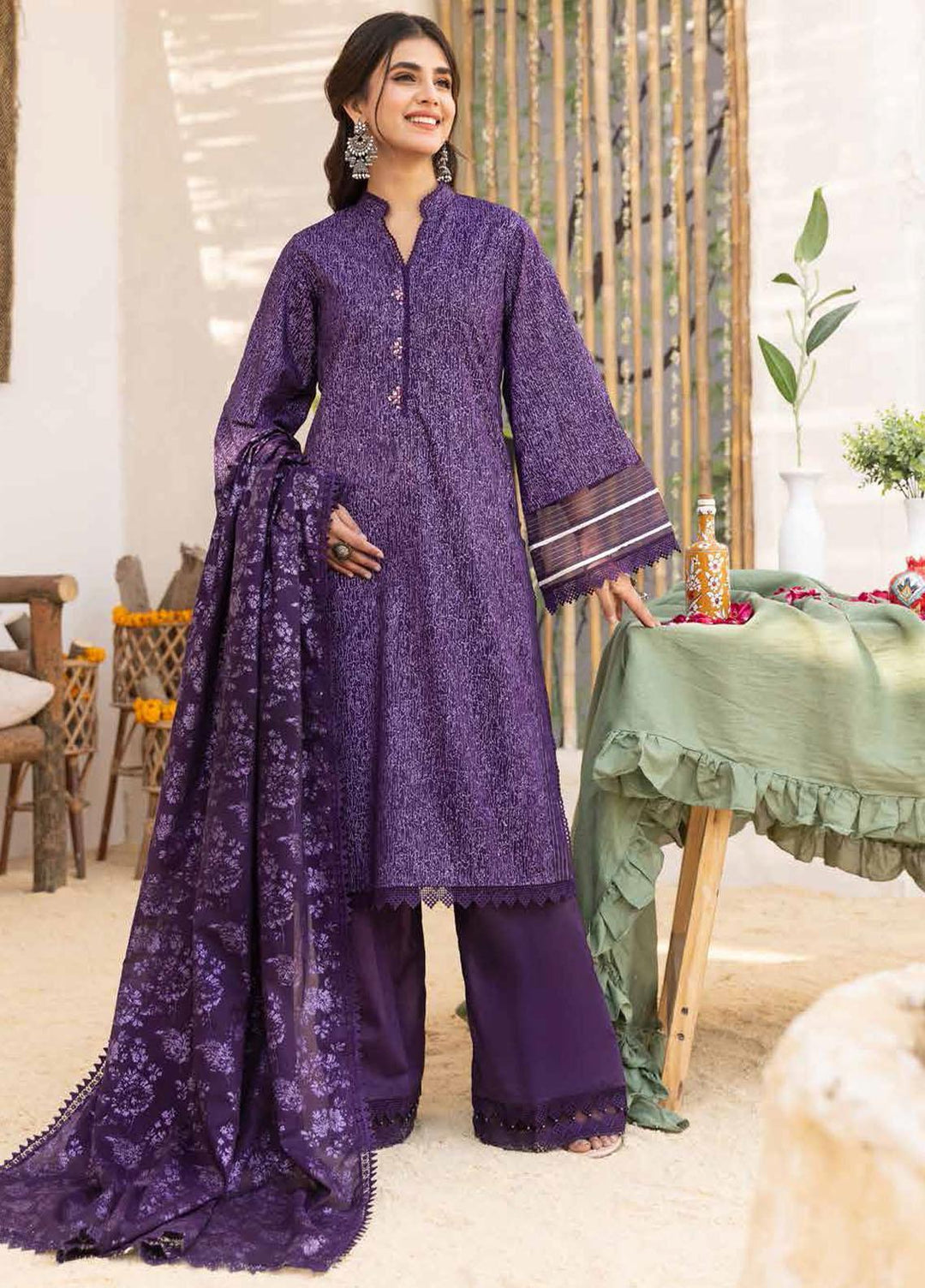 Gul Ahmed Printed Lawn Suits Unstitched 3 Piece GA23F CL-32423 - Festive Collection