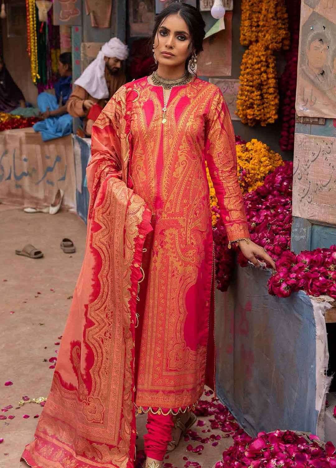 Gul Ahmed Printed Lawn Suits Unstitched 3 Piece GA23F CL-32535A - Festive Collection