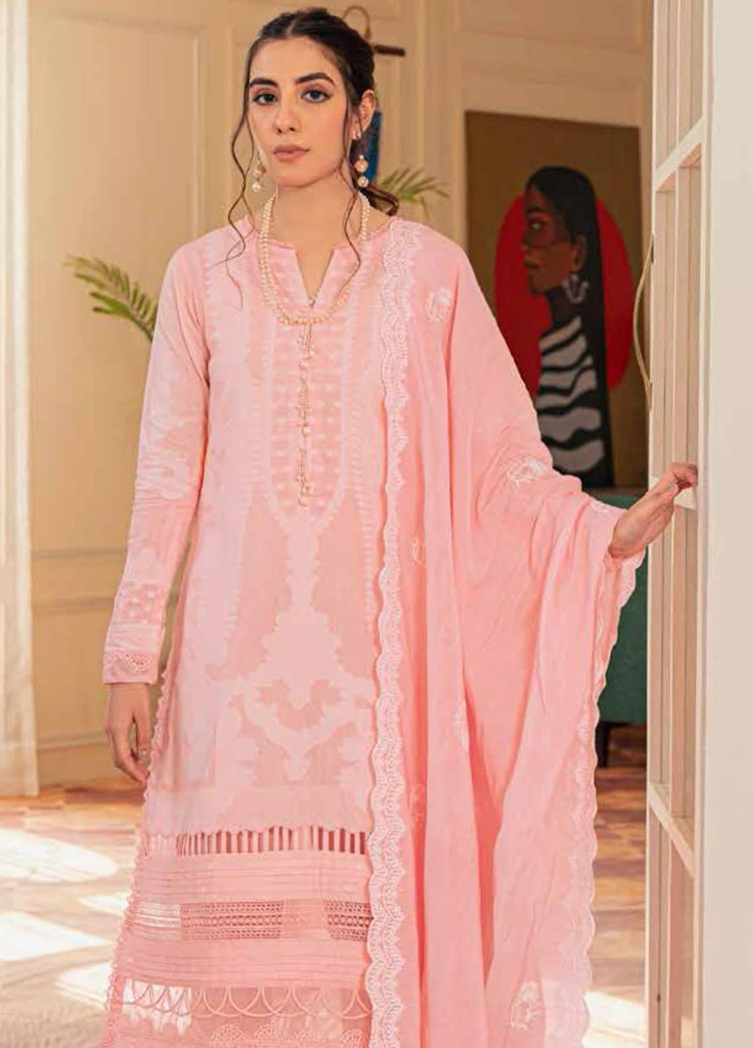 Gul Ahmed Embroidered Lawn Suits Unstitched 3 Piece GA23F FE-32002 - Festive Collection