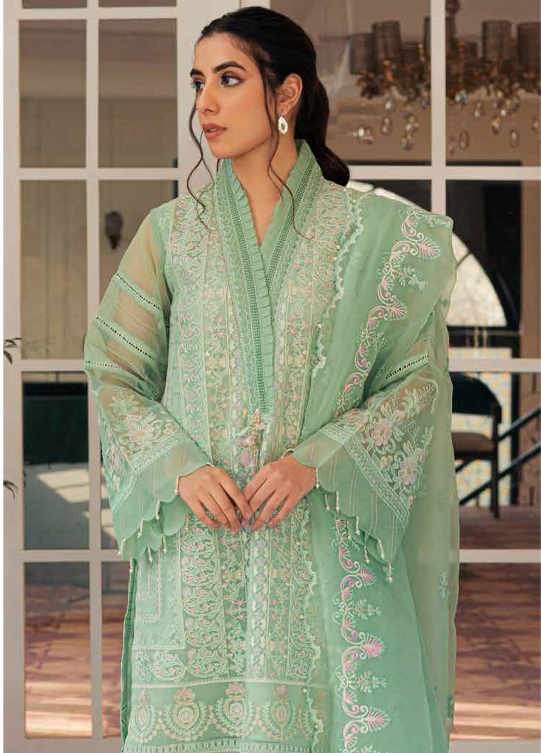 Gul Ahmed Embroidered Lawn Suits Unstitched 3 Piece GA23F FE-32014 - Festive Collection