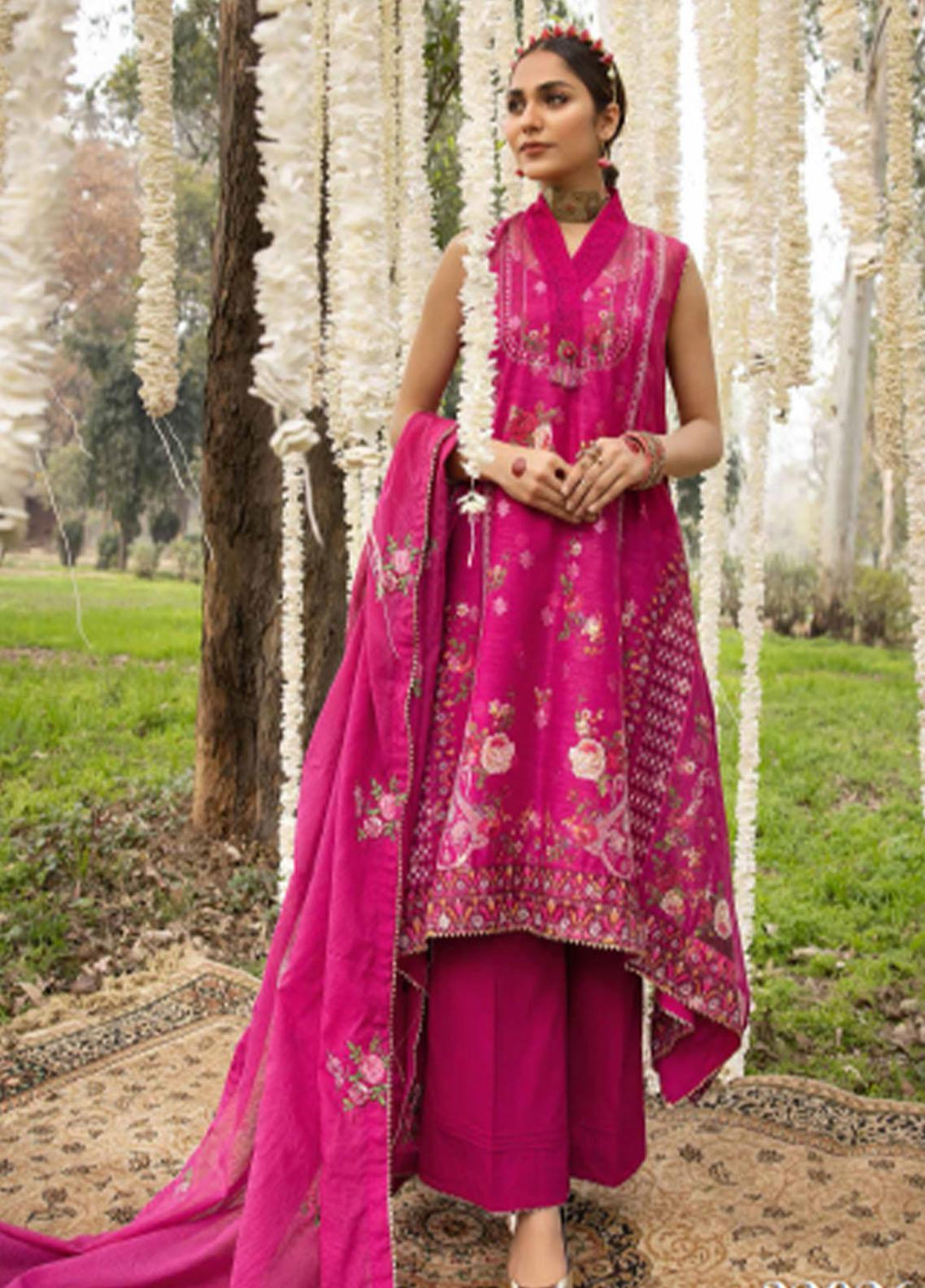 Gul Ahmed Embroidered Lawn Suits Unstitched 3 Piece GA23F FE-32026 - Festive Collection