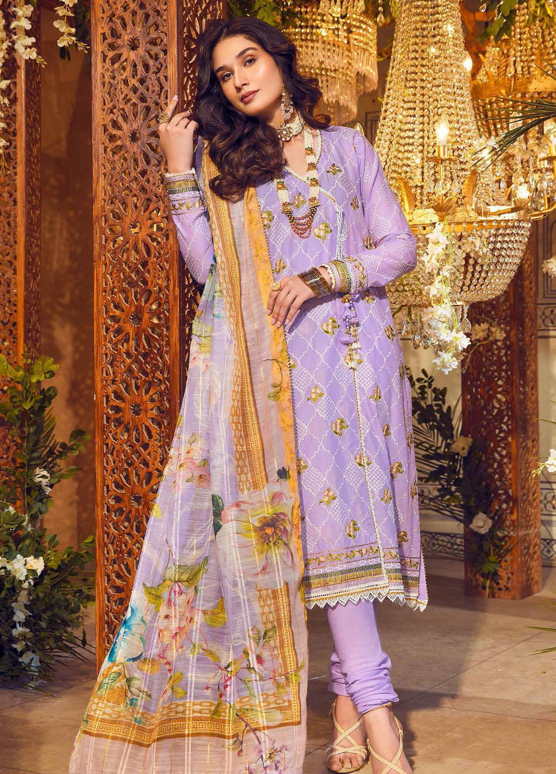 Gul Ahmed Embroidered Lawn Suits Unstitched 3 Piece GA23F FE-32042 - Festive Collection
