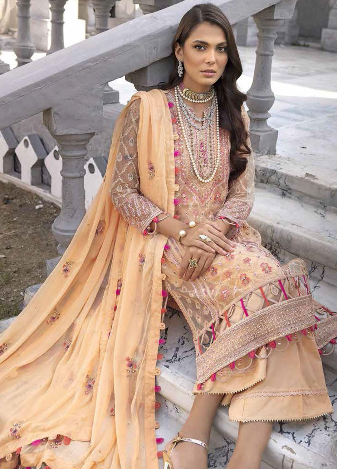 Gul Ahmed Embroidered Lawn Suits Unstitched 3 Piece GA23F FE-32052 - Festive Collection