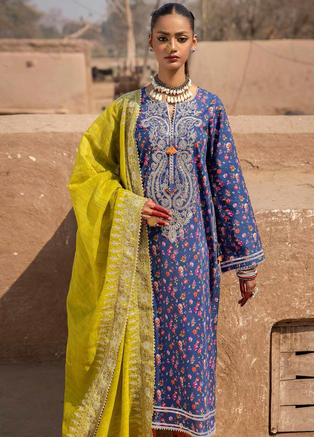 Gul Ahmed Embroidered Lawn Suits Unstitched 3 Piece GA23F FE-32103 - Festive Collection