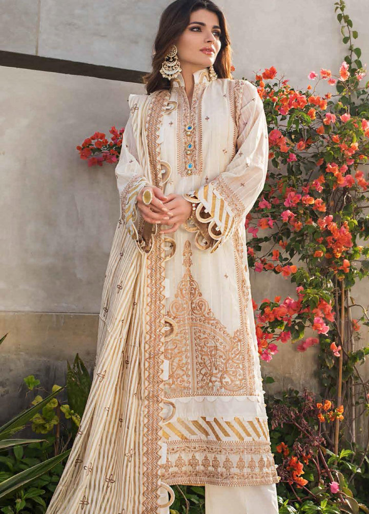 Gul Ahmed Embroidered Organza Suits Unstitched 3 Piece GA21FL 12038 Jahanara - Luxury Festive Collection