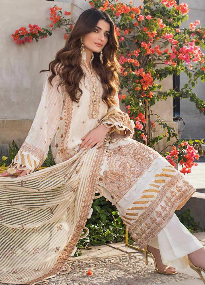 Gul Ahmed Embroidered Organza Suits Unstitched 3 Piece GA21FL 12038 Jahanara - Luxury Festive Collection