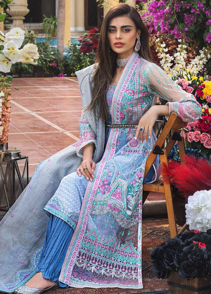 Gul Ahmed Embroidered Net Suits Unstitched 3 Piece GA21FL 12063 Mahrukh - Luxury Festive Collection