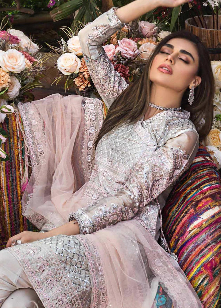 Gul Ahmed Embroidered Tissue Suits Unstitched 3 Piece GA21FL 12214 Gul Chera - Luxury Festive Collection