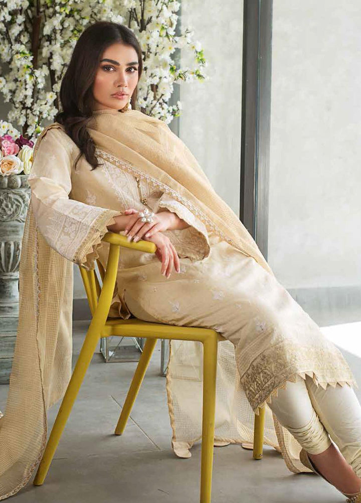 Gul Ahmed Embroidered Cotton Silk Suits Unstitched 3 Piece GA21FL 12215 - Luxury Festive Collection