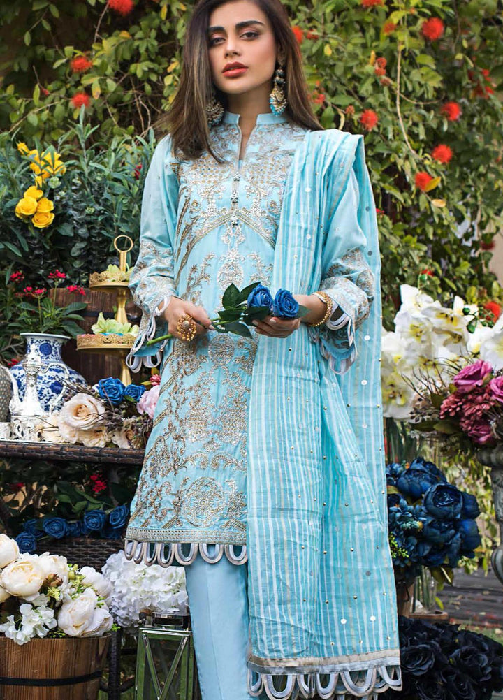 Gul Ahmed Embroidered Lawn Suits Unstitched 3 Piece GA21FL 12216 Zeenat - Luxury Festive Collection