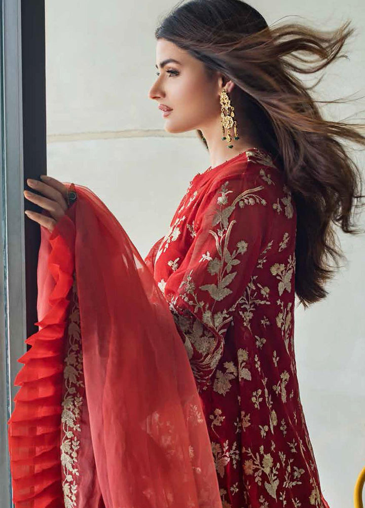 Gul Ahmed Embroidered Net Suits Unstitched 3 Piece GA21FL 12220 Jasmin - Luxury Festive Collection