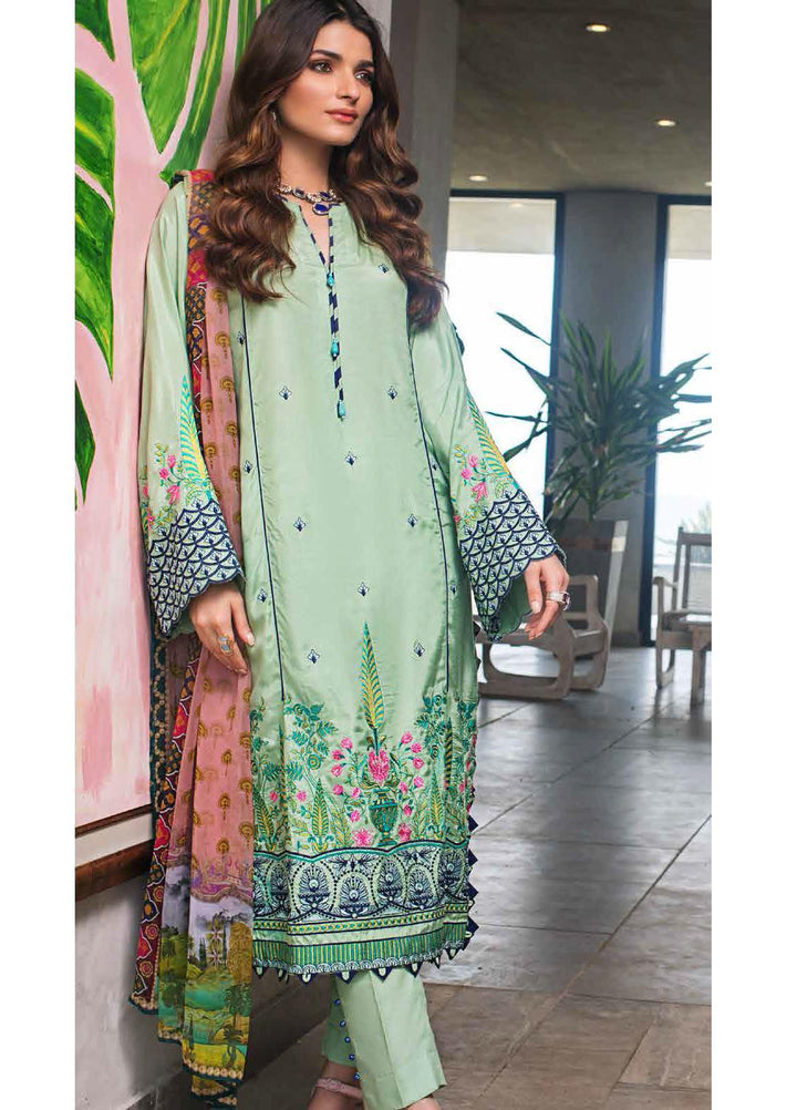 Gul Ahmed Embroidered Cotton Silk Suits Unstitched 3 Piece GA21FL 12226 Shahi Begum - Luxury Festive Collection