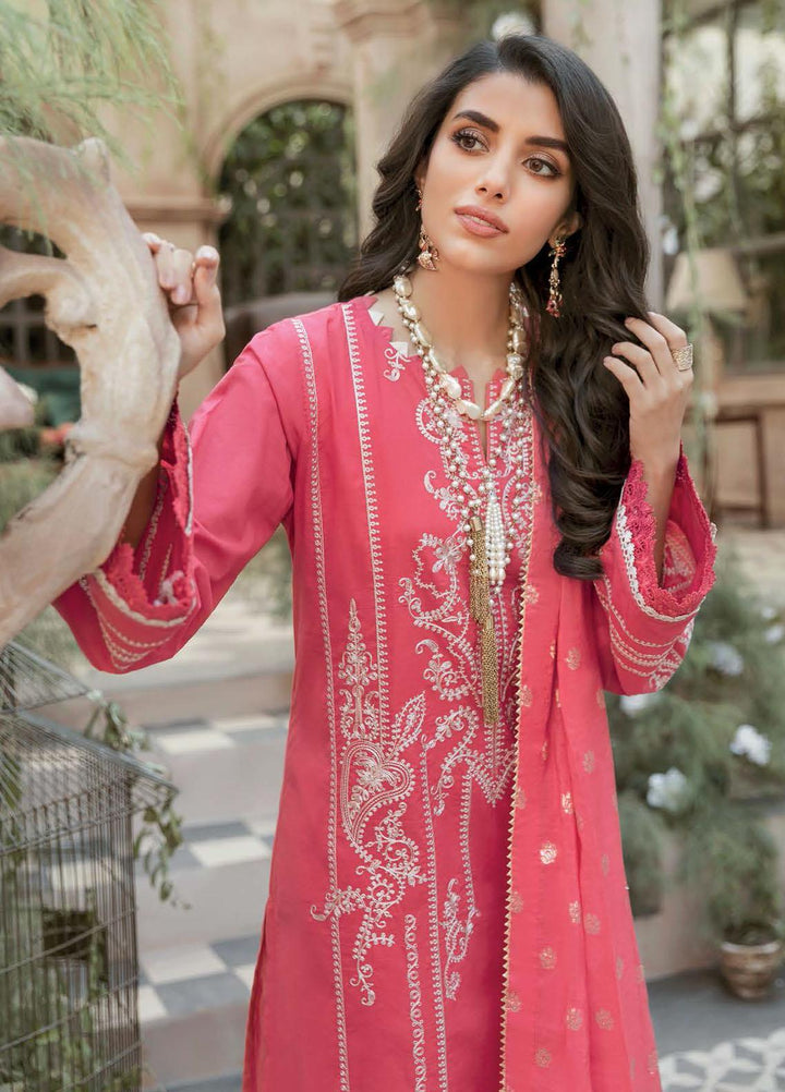 Gul Ahmed Embroidered Lawn Suits Unstitched 3 Piece GA22LF FE12030 - Luxury Eid Collection