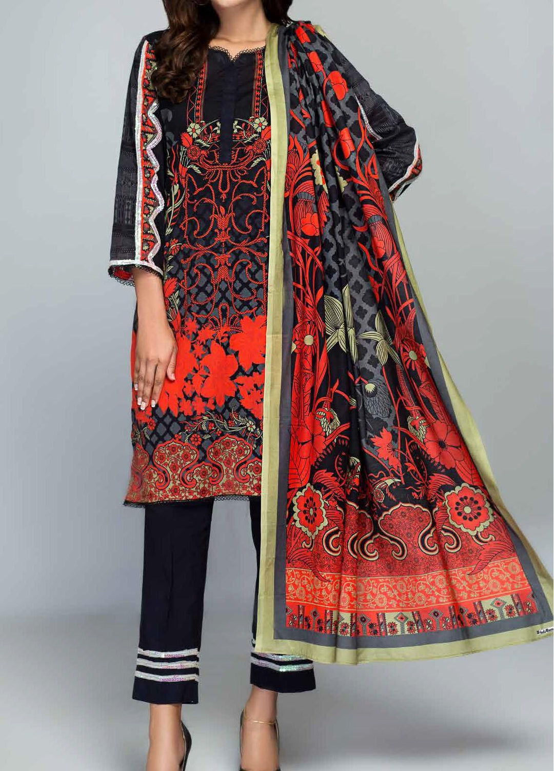 Malmal By Gul Ahmed Printed Lawn Suits Unstitched 3 Piece GA21ML CLP-104B - Summer Collection