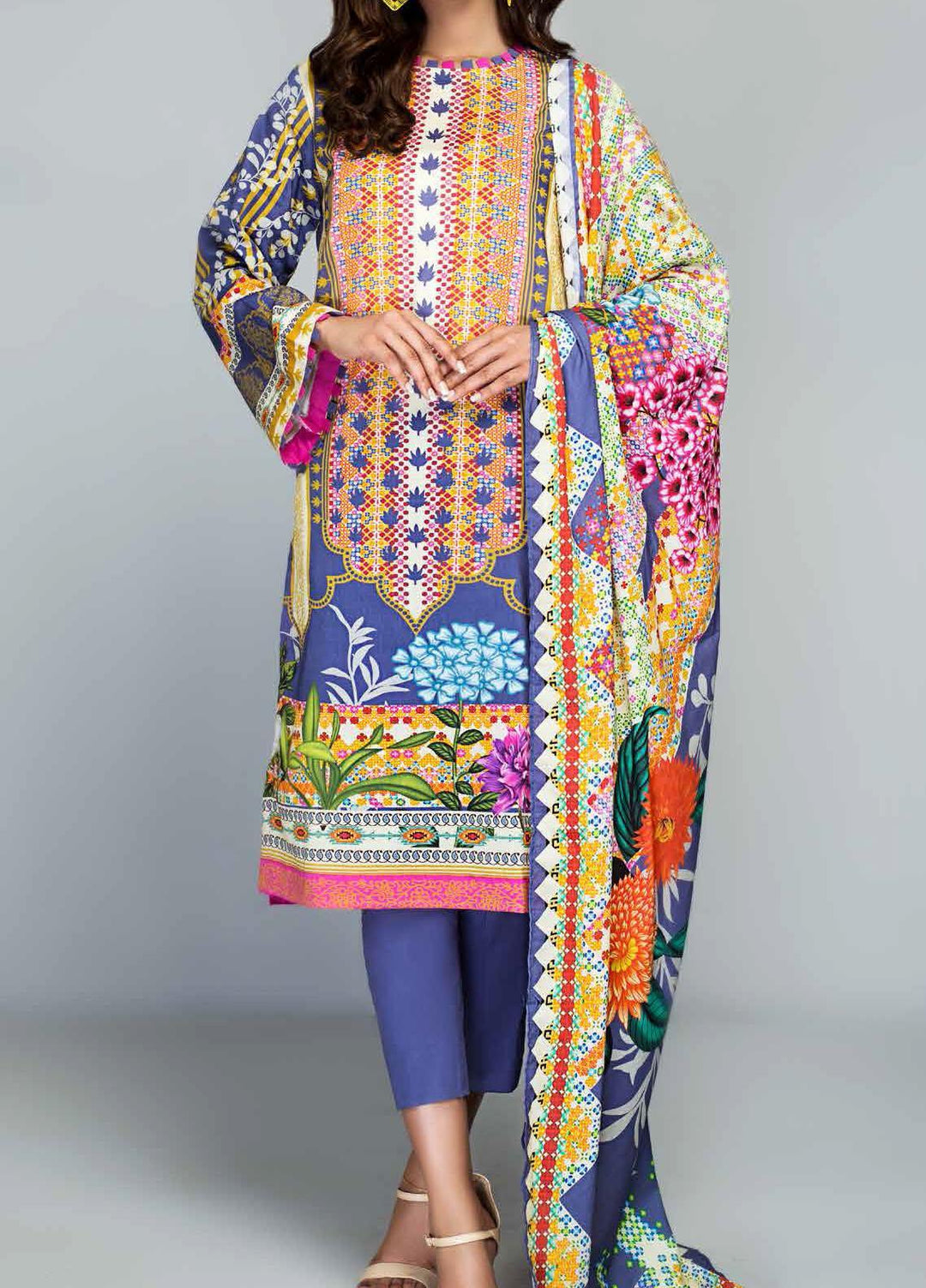 Malmal By Gul Ahmed Printed Lawn Suits Unstitched 3 Piece GA21ML CLP-129A - Summer Collection