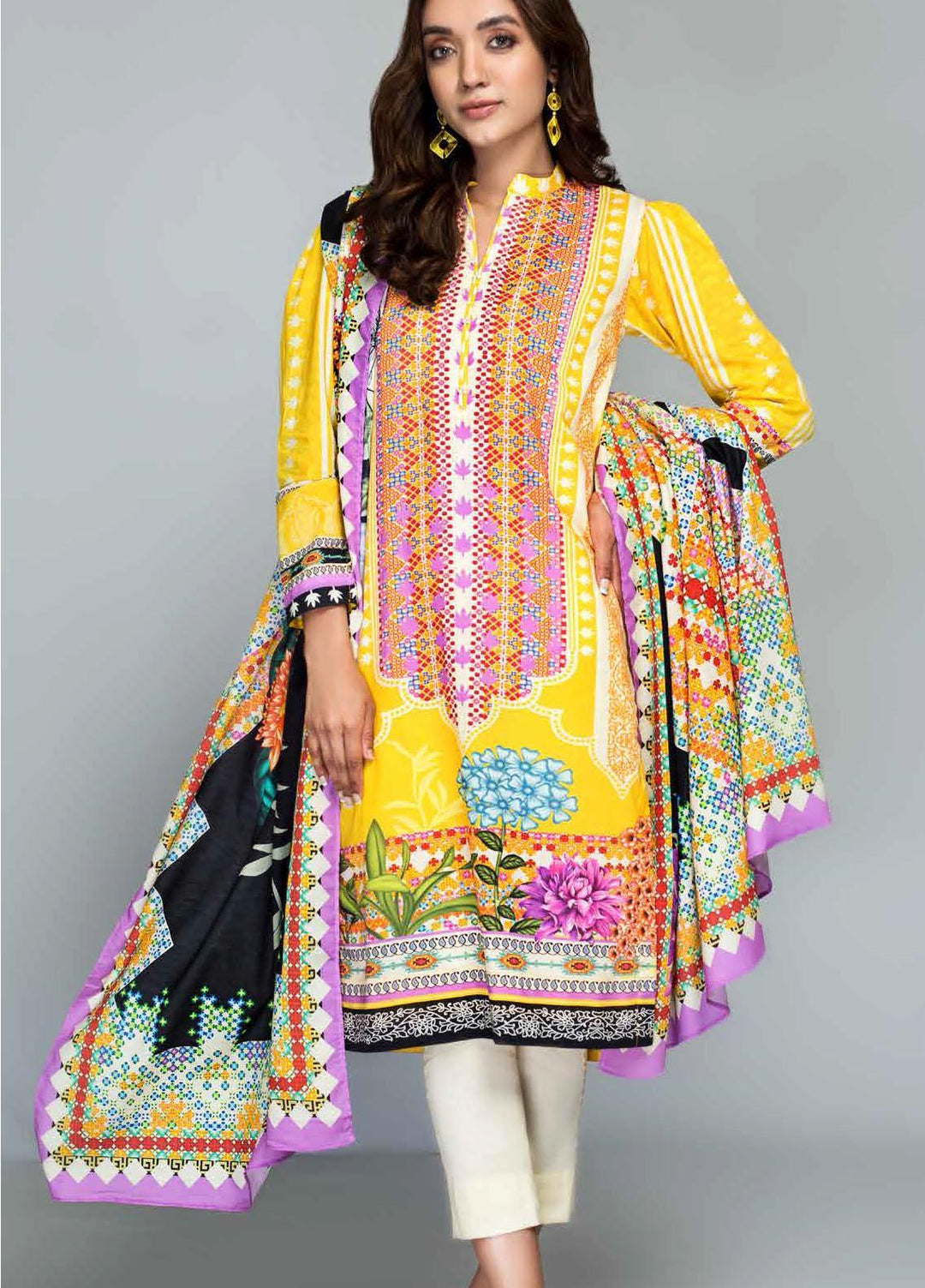 Malmal By Gul Ahmed Printed Lawn Suits Unstitched 3 Piece GA21ML CLP-129B - Summer Collection