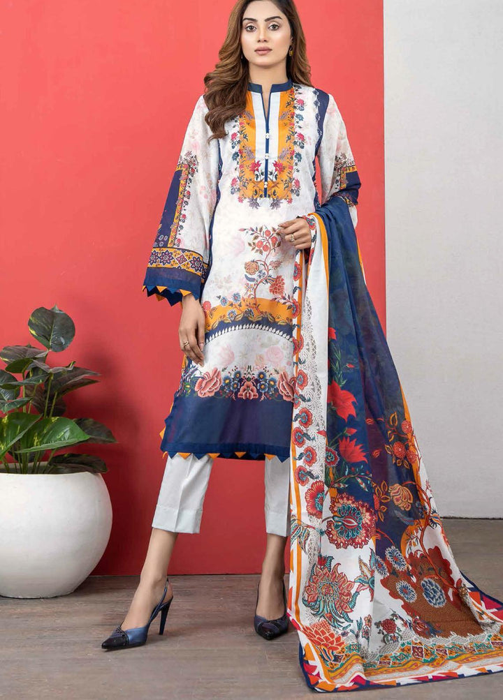 Malmal By Gul Ahmed Embroidered Lawn Suits Unstitched 3 Piece GA21-ML2 106B - Summer Collection