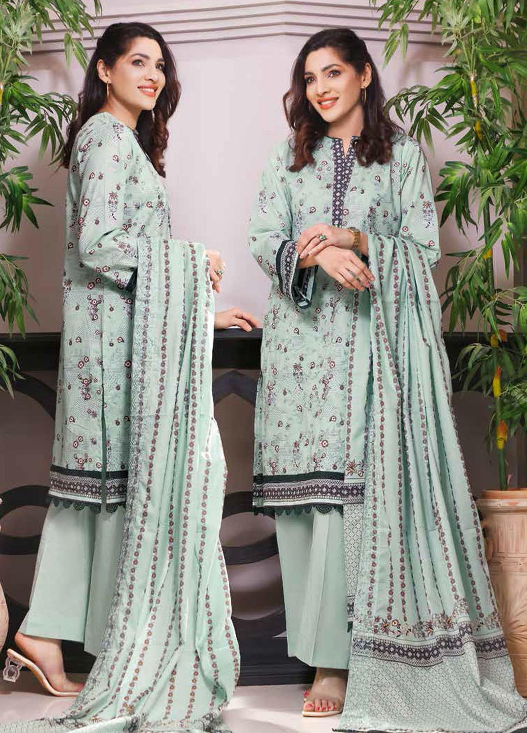 Gul Ahmed Embroidered Lawn Suits Unstitched 3 Piece GA22ML CL-22024 - Summer Collection