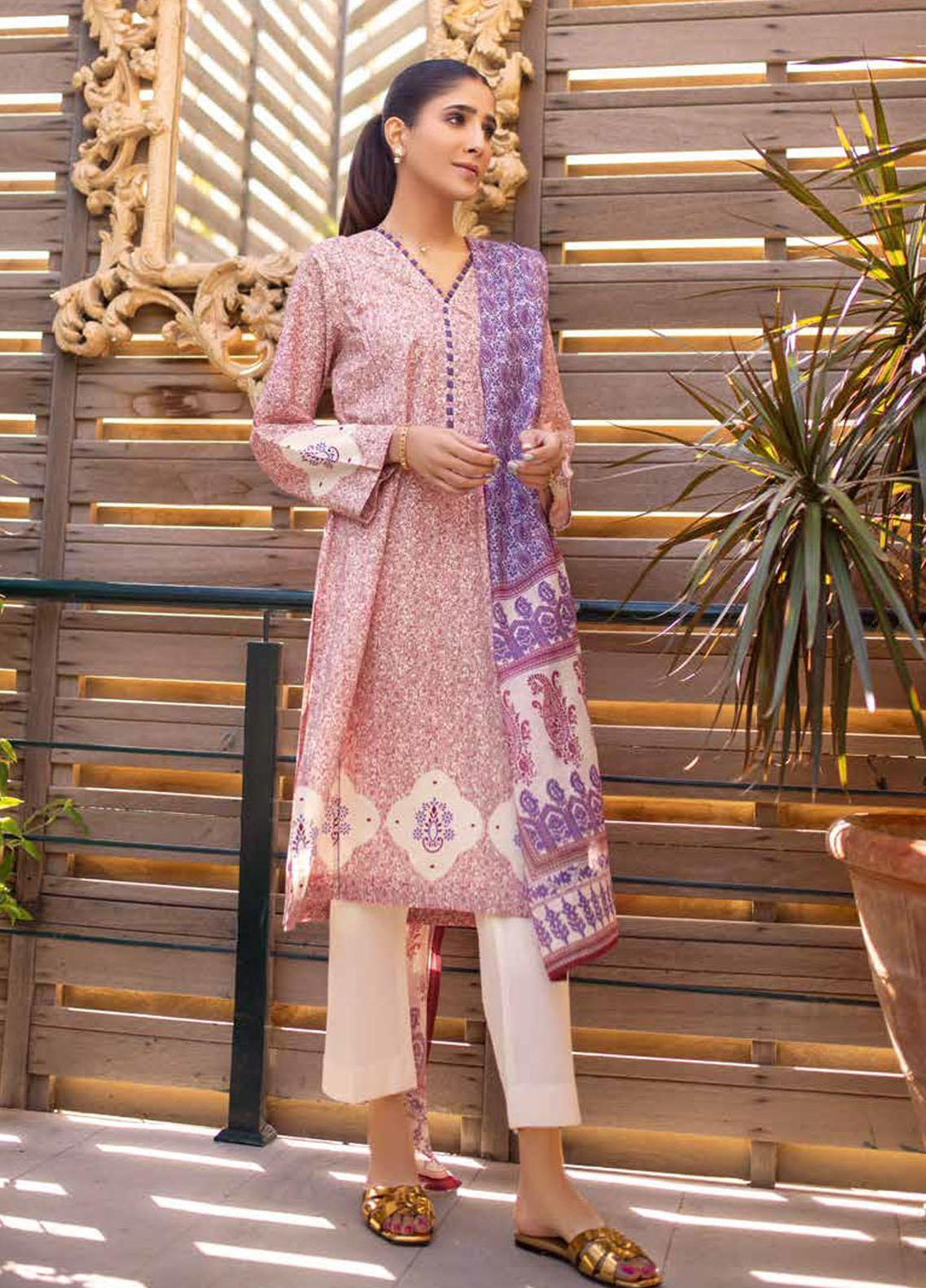 Gul Ahmed Printed Lawn Suits Unstitched 2 Piece GA22ML TL-22031 - Summer Collection
